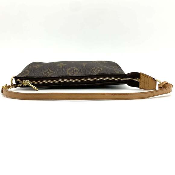 LOUIS VUITTON Authentic Brown Monogram Canvas Pochette Pouch - Picture 6 of 9